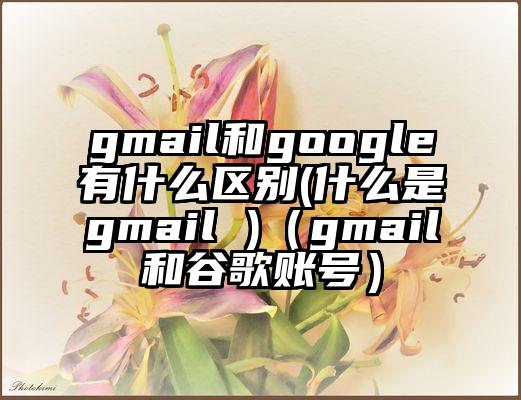 gmail和google有什么区别(什么是gmail )（gmail和谷歌账号）