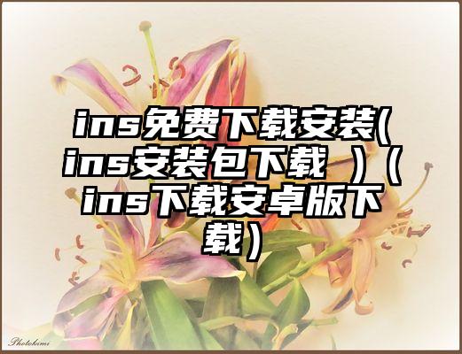ins免费下载安装(ins安装包下载 )（ins下载安卓版下载）