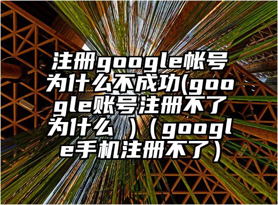 注册google帐号为什么不成功(google账号注册不了为什么 )（google手机注册不了）
