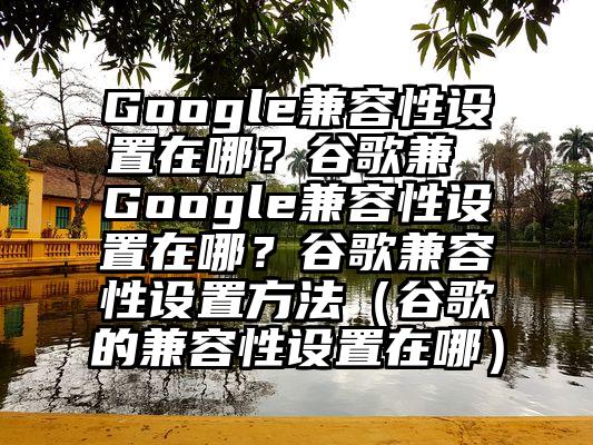 Google兼容性设置在哪？谷歌兼 Google兼容性设置在哪？谷歌兼容性设置方法（谷歌的兼容性设置在哪）