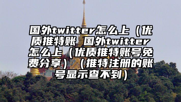 国外twitter怎么上(优质推特账 国外twitter怎么上(优质推特账号免费分享)(推特注册的账号显示查不到)