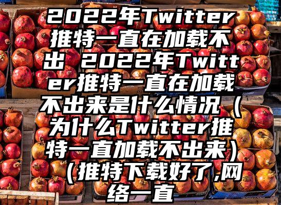 2022年Twitter推特一直在加载不出 2022年Twitter推特一直在加载不出来是什么情况（为什么Twitter推特一直加载不出来）（推特下载好了,网络一直