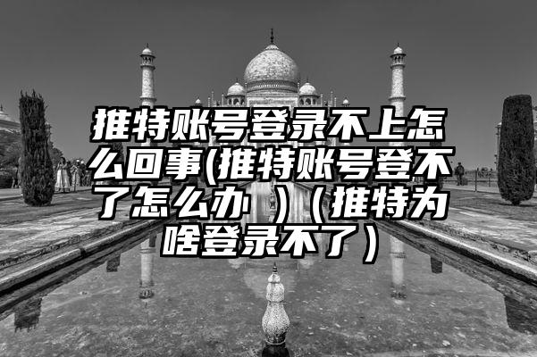 推特账号登录不上怎么回事(推特账号登不了怎么办 )（推特为啥登录不了）