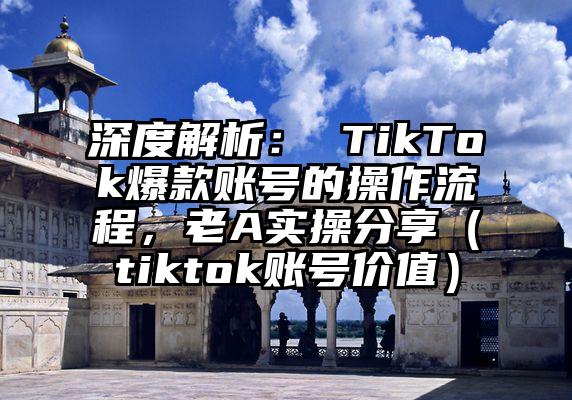 深度解析: TikTok爆款账号的操作流程,老A实操分享(tiktok账号价值)