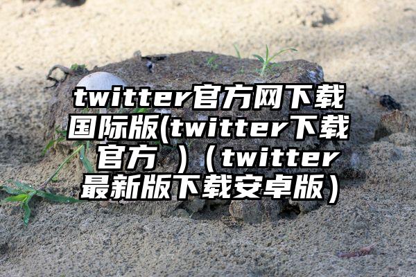 twitter官方网下载国际版(twitter下载 官方 )（twitter最新版下载安卓版）
