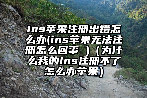 ins苹果注册出错怎么办(ins苹果无法注册怎么回事 )（为什么我的ins注册不了怎么办苹果）
