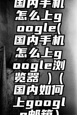 国内手机怎么上google(国内手机怎么上google浏览器 )（国内如何上google邮箱）
