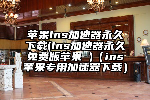 苹果ins加速器永久下载(ins加速器永久免费版苹果 )（ins苹果专用加速器下载）