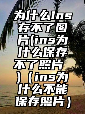 为什么ins存不了图片(ins为什么保存不了照片 )（ins为什么不能保存照片）