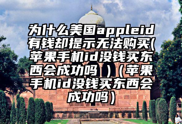 为什么美国appleid有钱却提示无法购买(苹果手机id没钱买东西会成功吗 )（苹果手机id没钱买东西会成功吗）