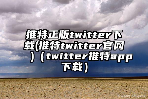 推特正版twitter下载(推特twitter官网 )（twitter推特app下载）