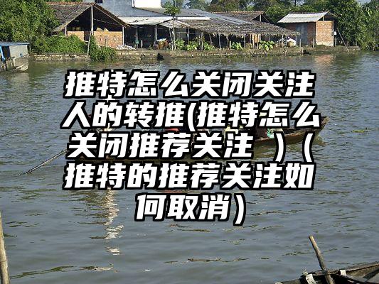 推特怎么关闭关注人的转推(推特怎么关闭推荐关注 )（推特的推荐关注如何取消）