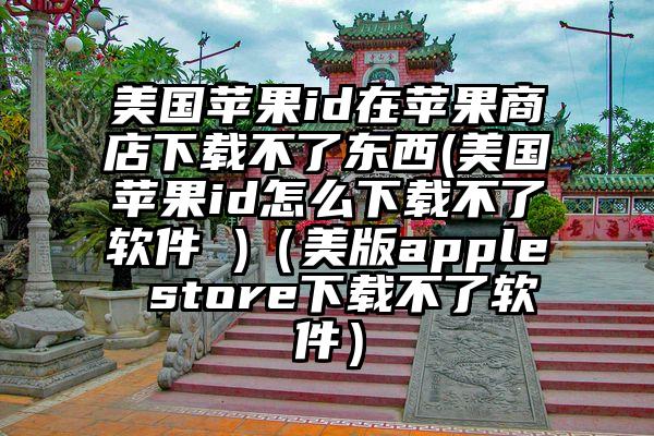 美国苹果id在苹果商店下载不了东西(美国苹果id怎么下载不了软件 )（美版apple store下载不了软件）