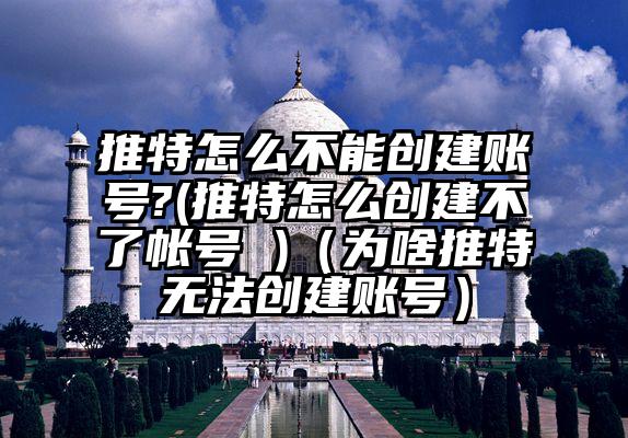推特怎么不能创建账号?(推特怎么创建不了帐号 )（为啥推特无法创建账号）