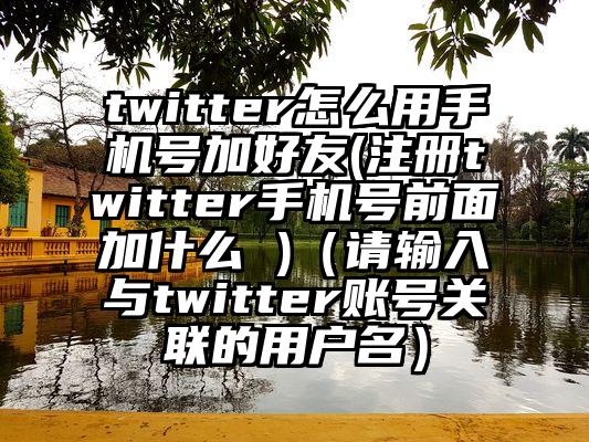 twitter怎么用手机号加好友(注册twitter手机号前面加什么 )（请输入与twitter账号关联的用户名）