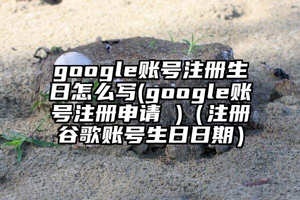 google账号注册生日怎么写(google账号注册申请 )（注册谷歌账号生日日期）