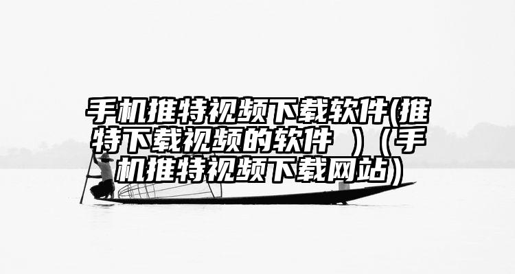 手机推特视频下载软件(推特下载视频的软件 )（手机推特视频下载网站）