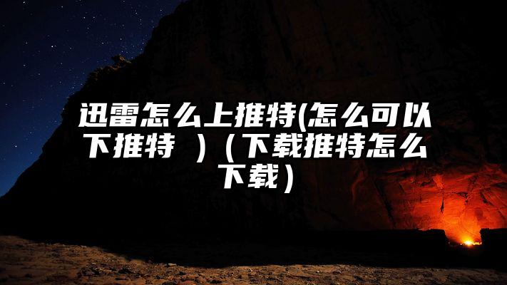 迅雷怎么上推特(怎么可以下推特 )（下载推特怎么下载）
