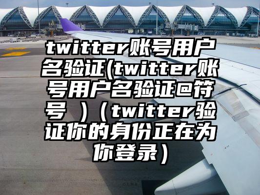 twitter账号用户名验证(twitter账号用户名验证@符号 )（twitter验证你的身份正在为你登录）