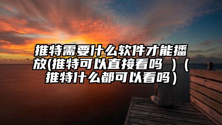 推特需要什么软件才能播放(推特可以直接看吗 )(推特什么都可以看吗)