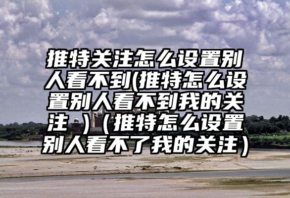 推特关注怎么设置别人看不到(推特怎么设置别人看不到我的关注 )（推特怎么设置别人看不了我的关注）