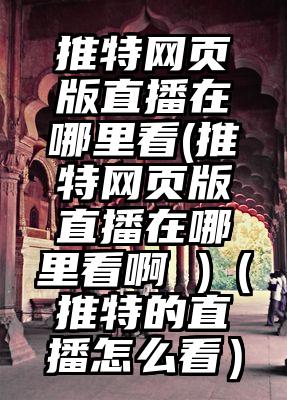 推特网页版直播在哪里看(推特网页版直播在哪里看啊 )（推特的直播怎么看）