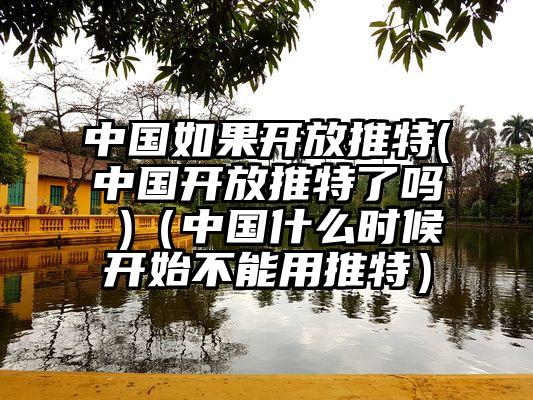 中国如果开放推特(中国开放推特了吗 )（中国什么时候开始不能用推特）