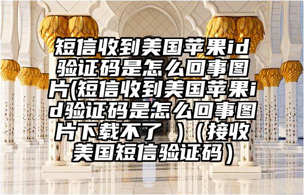 短信收到美国苹果id验证码是怎么回事图片(短信收到美国苹果id验证码是怎么回事图片下载不了 )（接收美国短信验证码）