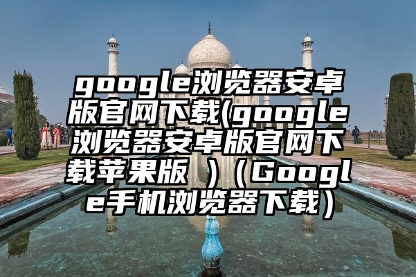 google浏览器安卓版官网下载(google浏览器安卓版官网下载苹果版 )（Google手机浏览器下载）