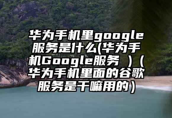 华为手机里google服务是什么(华为手机Google服务 )（华为手机里面的谷歌服务是干嘛用的）