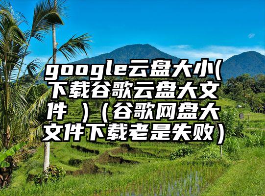 google云盘大小(下载谷歌云盘大文件 )（谷歌网盘大文件下载老是失败）