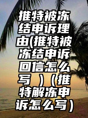 推特被冻结申诉理由(推特被冻结申诉回信怎么写 )（推特解冻申诉怎么写）