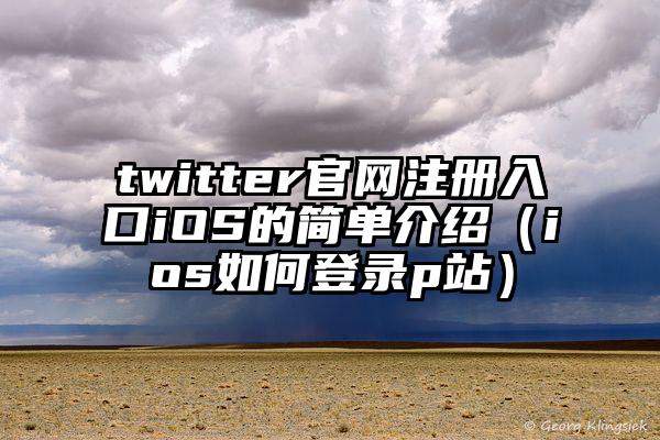 twitter官网注册入口iOS的简单介绍（ios如何登录p站）