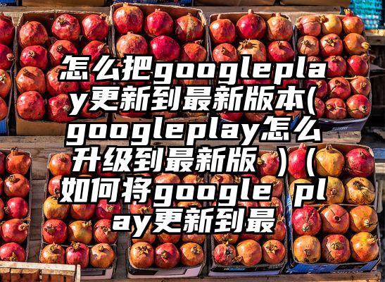 怎么把googleplay更新到最新版本(googleplay怎么升级到最新版 )（如何将google play更新到最