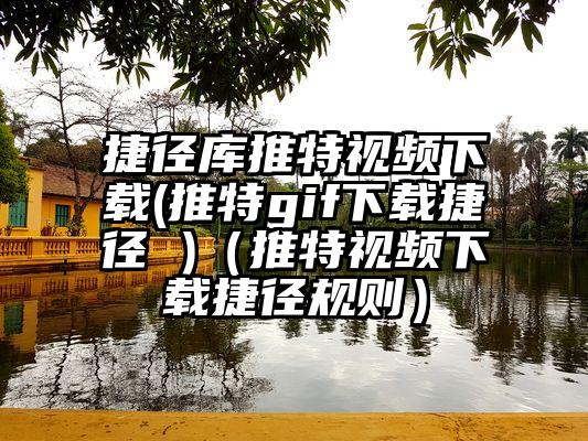 捷径库推特视频下载(推特gif下载捷径 )（推特视频下载捷径规则）