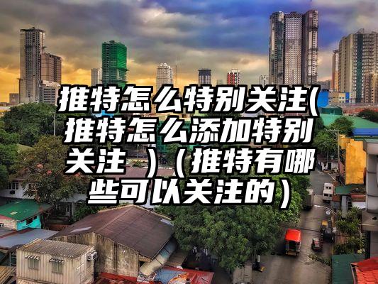推特怎么特别关注(推特怎么添加特别关注 )（推特有哪些可以关注的）