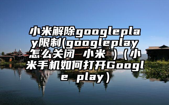 小米解除googleplay限制(googleplay怎么关闭 小米 )（小米手机如何打开Google play）