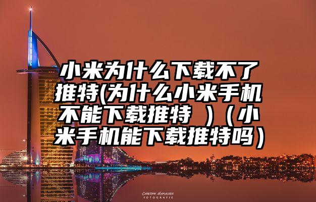 小米为什么下载不了推特(为什么小米手机不能下载推特 )（小米手机能下载推特吗）