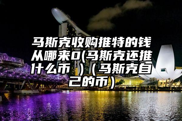 马斯克收购推特的钱从哪来0(马斯克还推什么币 )（马斯克自己的币）
