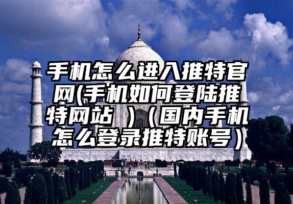 手机怎么进入推特官网(手机如何登陆推特网站 )（国内手机怎么登录推特账号）