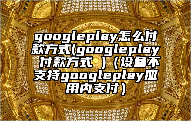 googleplay怎么付款方式(googleplay 付款方式 )(设备不支持googleplay应用内支付)