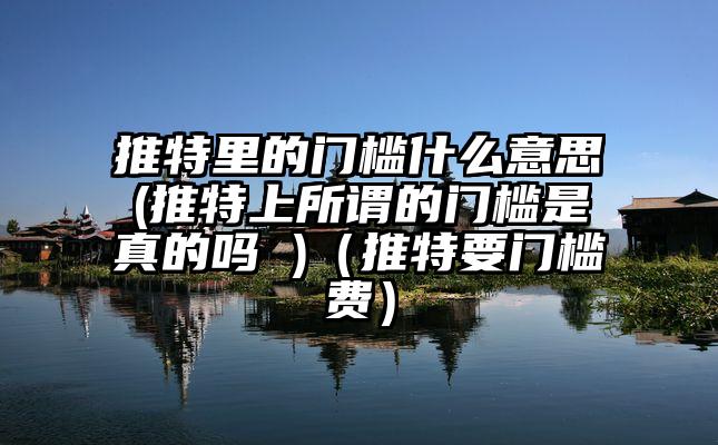 推特里的门槛什么意思(推特上所谓的门槛是真的吗 )（推特要门槛费）