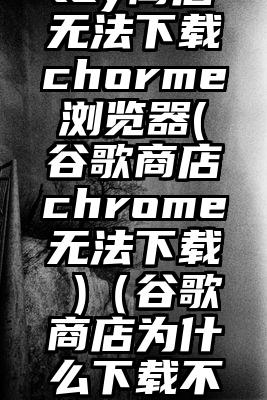 googleplay商店无法下载chorme浏览器(谷歌商店chrome无法下载 )（谷歌商店为什么下载不了谷歌浏览器）