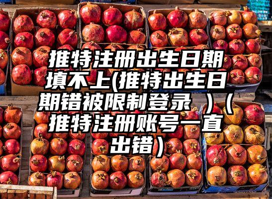 推特注册出生日期填不上(推特出生日期错被限制登录 )（推特注册账号一直出错）