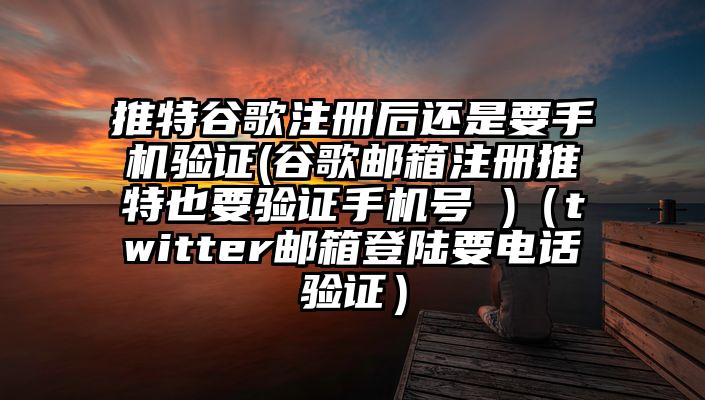 推特谷歌注册后还是要手机验证(谷歌邮箱注册推特也要验证手机号 )（twitter邮箱登陆要电话验证）