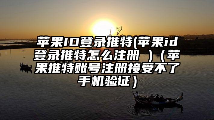 苹果ID登录推特(苹果id登录推特怎么注册 )（苹果推特账号注册接受不了手机验证）