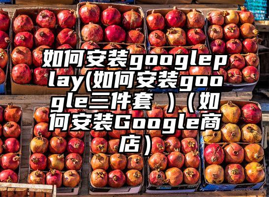 如何安装googleplay(如何安装google三件套 )（如何安装Google商店）