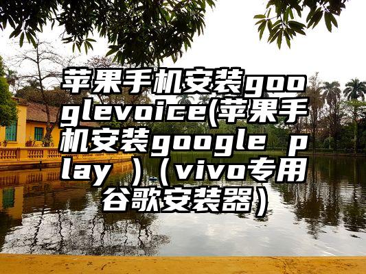 苹果手机安装googlevoice(苹果手机安装google play )（vivo专用谷歌安装器）