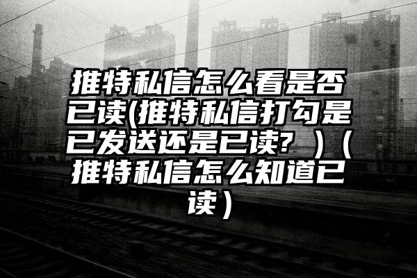 推特私信怎么看是否已读(推特私信打勾是已发送还是已读? )（推特私信怎么知道已读）