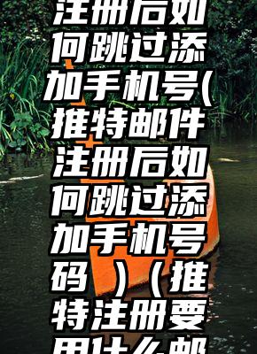 推特邮件注册后如何跳过添加手机号(推特邮件注册后如何跳过添加手机号码 )（推特注册要用什么邮箱）